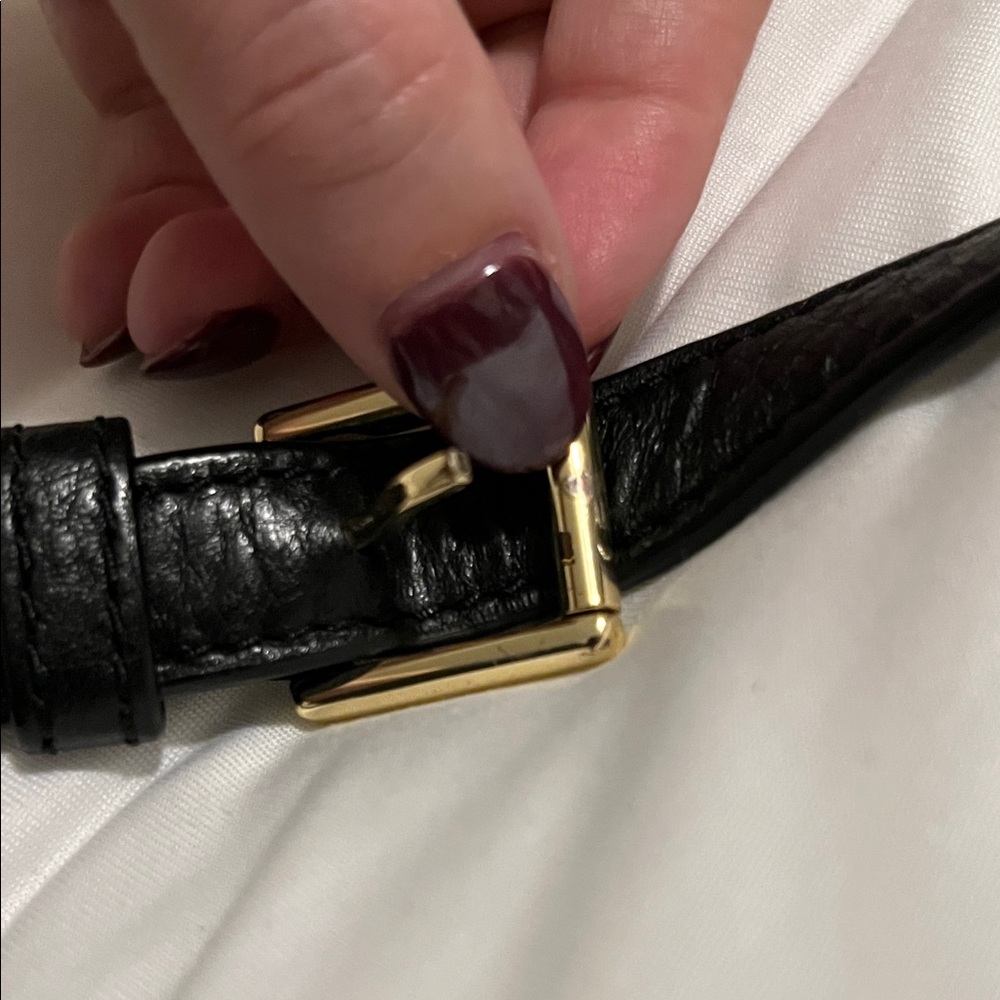 Tory Burch Britten Black Pebbled Leather Shoulder Bag with Gold Logo and Chain - Picture 5 of 16